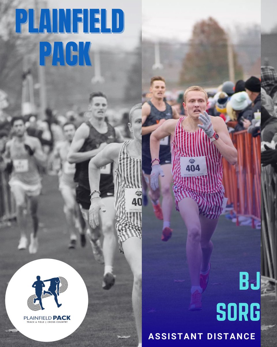 Welcome BJ Sorg to the staff! He is an assistant coach with the club and currently runs for North Central College where he is a 3x National Qualifier and Second-Team All-American as a sophomore in the 10K. Sorg has run 14:29 in the 5K, 24:10 in the 8K in XC, and 29:47 in the 10K.