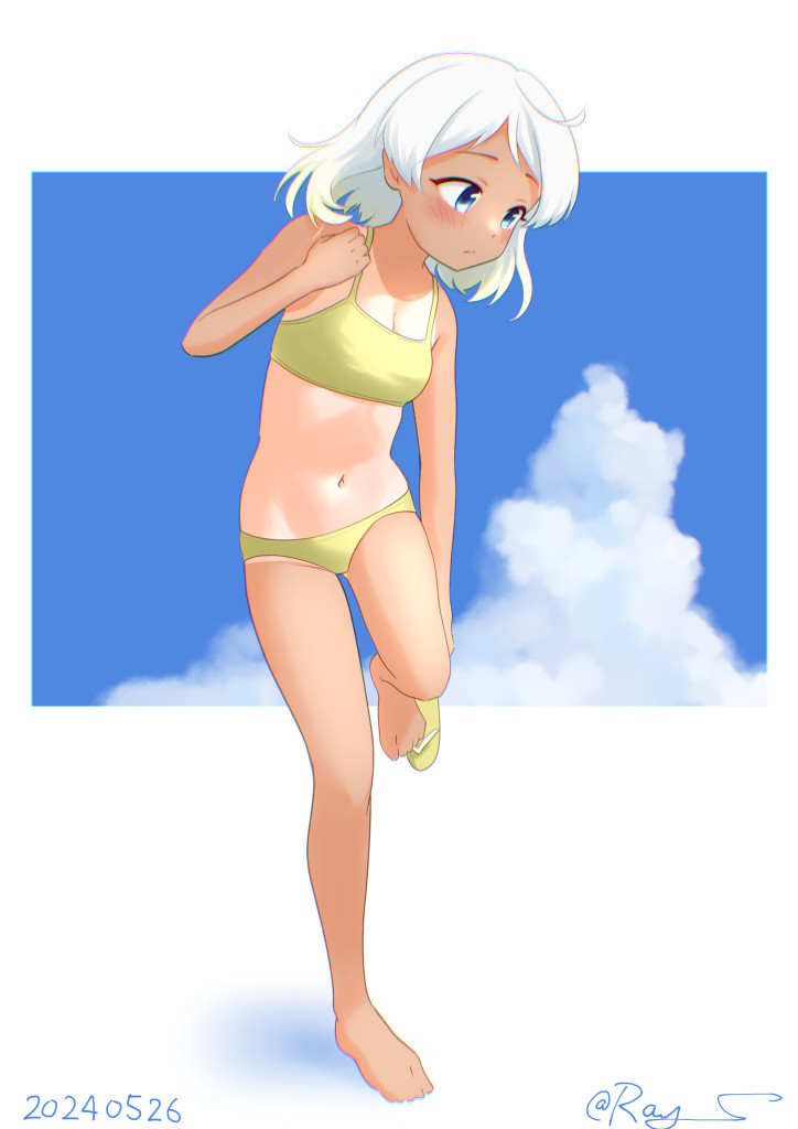 荒潮(艦隊これくしょん) 「今日は荒潮と夏雲の進水日ですね。 」|Ray.Sのイラスト