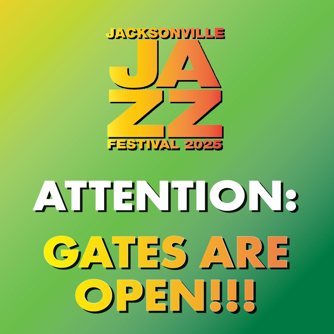 It's official, we are up and running! Come on in and enjoy the final day of the 2025 #JaxJazzFest!