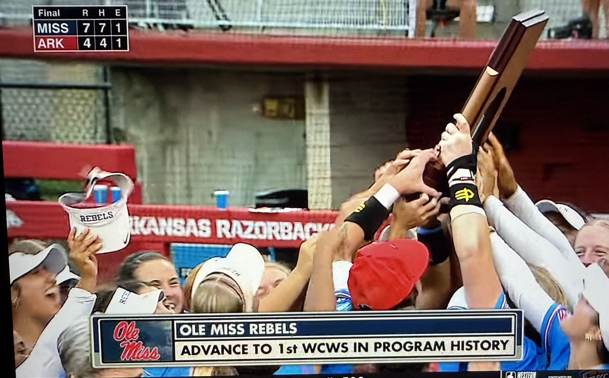 Brad Logan (@bradlogancote) on Twitter photo The Ole Miss softball team was picked to finish 14th out of 15 teams in the preseason coaches poll this season.
The Rebels are headed to the Women’s College World Series.
Just an incredible job by <a href="/Jamie_Trachsel/">Jamie Trachsel</a> and this <a href="/OleMissSoftball/">Ole Miss Softball</a> staff and team. The Ole Miss softball team was picked to finish 14th out of 15 teams in the preseason coaches poll this season.
The Rebels are headed to the Women’s College World Series.
Just an incredible job by <a href="/Jamie_Trachsel/">Jamie Trachsel</a> and this <a href="/OleMissSoftball/">Ole Miss Softball</a> staff and team.