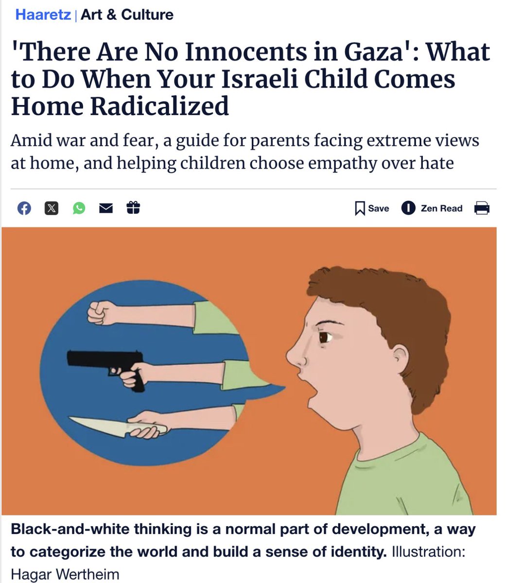 HamzaMSyed's tweet photo. If you wanna know how bad it's got in Israel, a national newspaper is publishing instructions for parents on how to deradicalise their children https://t.co/1McLBdgifn