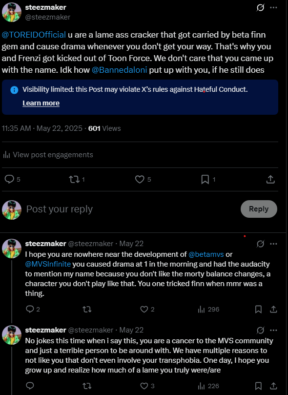 steezmaker's tweet image. I crashed out for the future of the MVS community and that I'm tired of having to choose peace whenever he's in a server. If you know who he is, was I wrong for saying this?