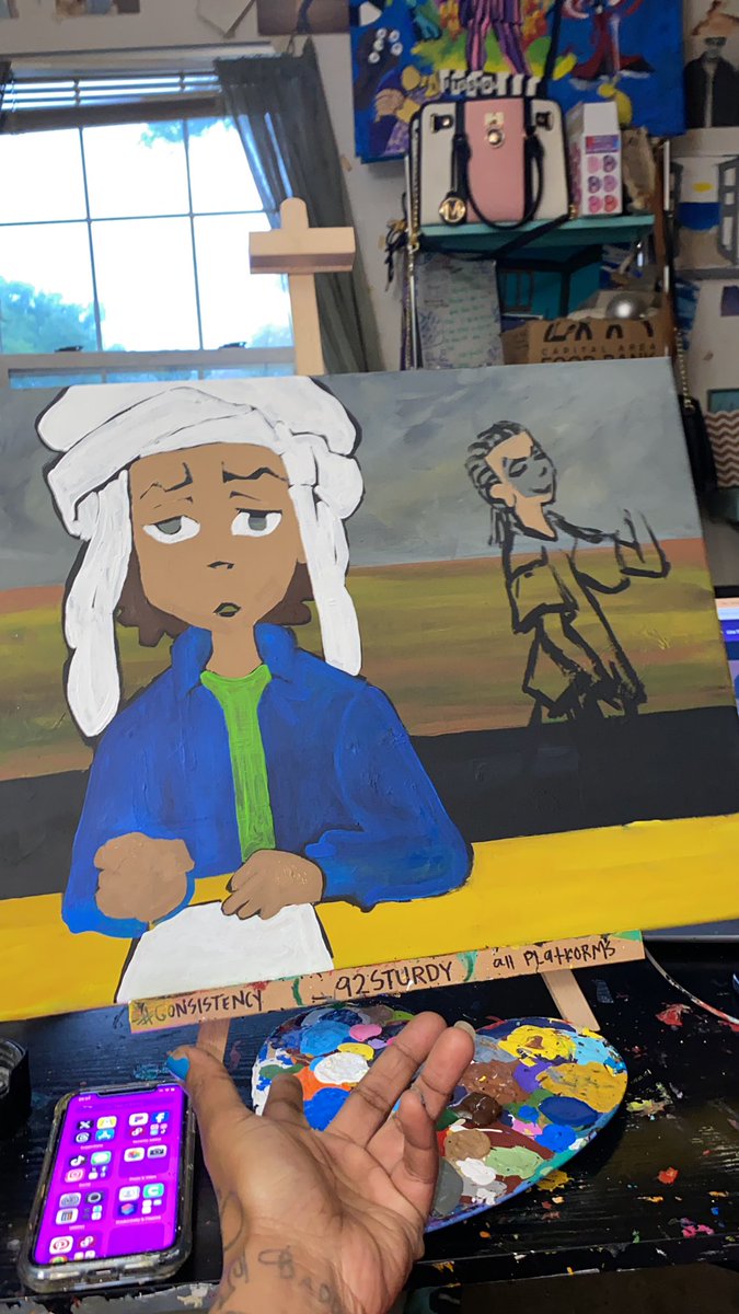92sturdy's tweet photo. YOOOOO BOSS CHECK IN HOW WE LOOKINNN #fyp #characterart #boondocks #progresscheck #consistent https://t.co/8ATWnIkc6S