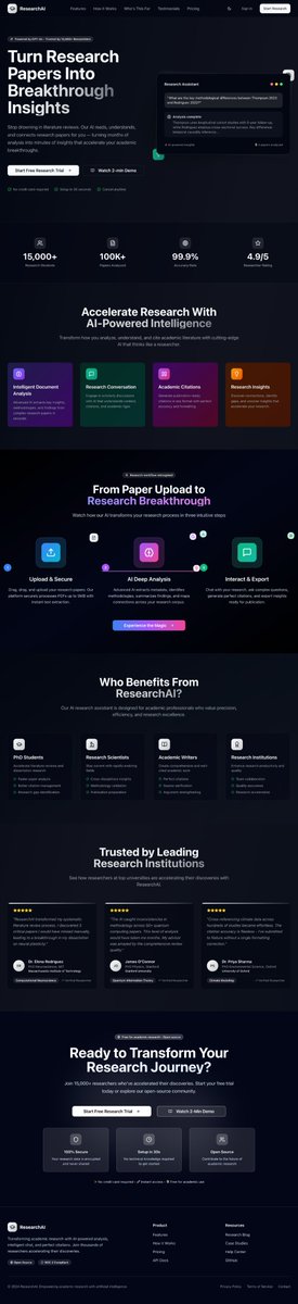i_build_mvps's tweet image. built an AI research assistant for PhD students.
Upload papers → Get instant summaries → Ask questions → Generate citations.
GPT + LangChain + Chroma.
#buildinpublic #mvp #ai #react