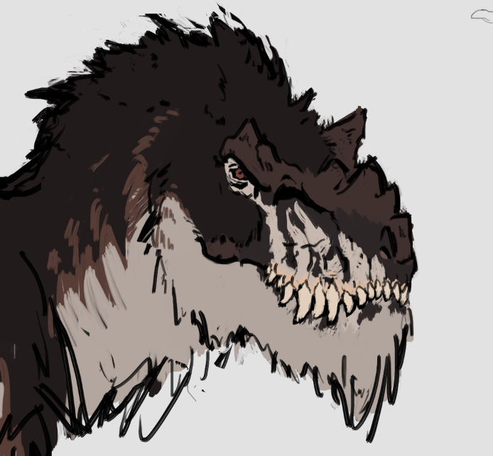 I feel like teeth can almost serve as a mustache in creature design