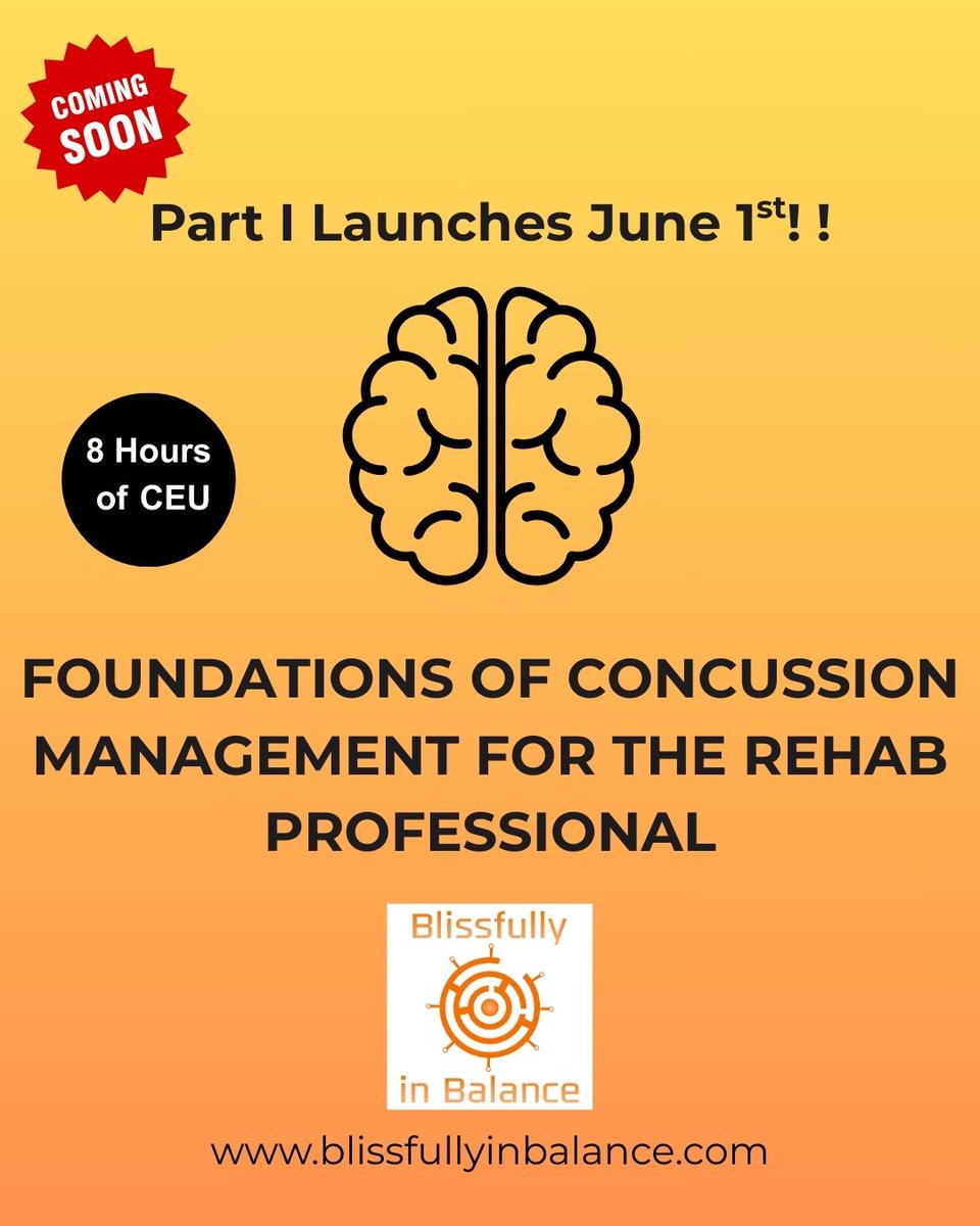 BBlissDPT's tweet photo. T-minus 6 days and we launch On-Demand Content! Get ready for Part I of a 3 part Series for everything concussion management brought to you by not only ME, but 2 other amazing rehab providers! @Alex_Peters_ .dpt.atc and Andrew Teare-Ketter, DPT, NCS! We are combining forces to bridge the gap between Neuro/Sports/Ortho! #concussion #CEU #AT #PT #elevate