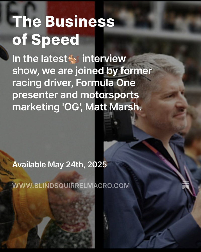 Full line up of 🎙️ links to my chat with <a href="/MatthewMarshF1/">Matthew Marsh</a> <a href="/EDJmotorsport/">EDJ Motorsport Marketing 🏎️</a> re $FWONK :
🐿️site: blindsquirrelmacro.com/p/the-business…
YT: youtu.be/2gJy-m8xL9A
🍎: podcasts.apple.com/us/podcast/the…
Spotify: open.spotify.com/episode/3NiATJ…