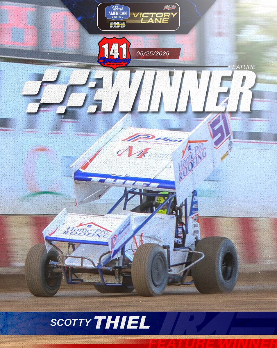 IRA Sprints (@ira_sprints) on Twitter photo <a href="/141speedway/">141 Speedway</a> FEATURE WINNER: <a href="/scottythiel64/">Scotty Thiel</a>
🥈: Todd King
🥉: <a href="/Blake_Nimee79/">Blake Nimee</a>
📸: <a href="/HannahWeymier/">Hannah</a>
<a href="/realamerbeer/">Real American Beer</a> <a href="/141speedway/">141 Speedway</a> FEATURE WINNER: <a href="/scottythiel64/">Scotty Thiel</a>
🥈: Todd King
🥉: <a href="/Blake_Nimee79/">Blake Nimee</a>
📸: <a href="/HannahWeymier/">Hannah</a>
<a href="/realamerbeer/">Real American Beer</a>