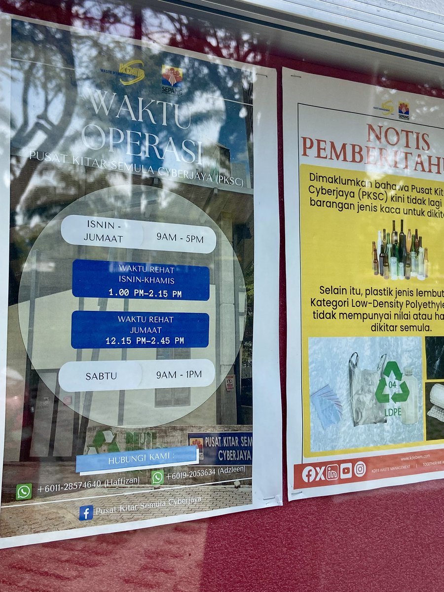 Twt_Cyberjaya's tweet photo. Pagi ni sempat sempat hantar barang eletronik yang dah rosak ke sini.

📍Pusat Kitar Semula Cyberjaya,
Berdekatan TAPAK (hadapan Balai Bomba Cyberjaya) https://t.co/Uv1J8Aitav