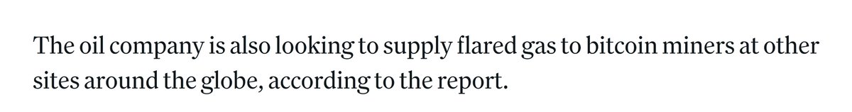 This year <a href="/MARAHoldings/">Moved to @MARA</a> booth will be next to oil major <a href="/exxonmobil/">ExxonMobil</a> at the #bitcoin conference.  That makes perfect sense. Both do flare gas mining at oil fields, both are US energy generating companies, and both see bitcoin mining as a means to an end.  
Exxon started a pilot