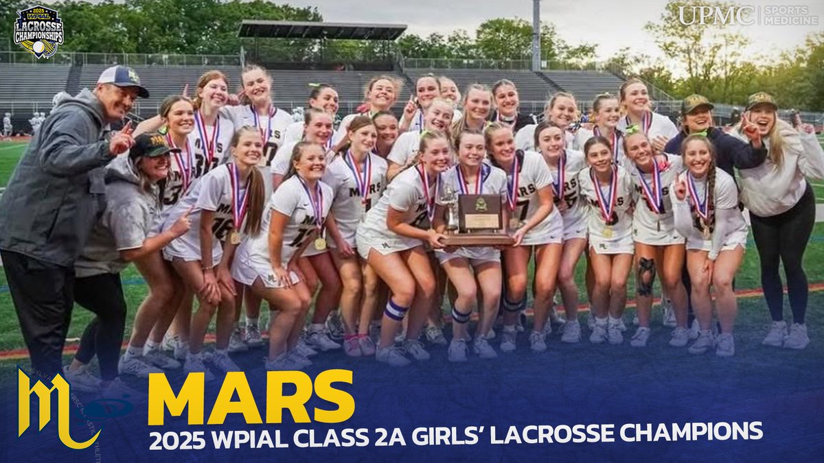 🏆 𝐏𝐋𝐀𝐍𝐄𝐓𝐒 𝐓𝐇𝐑𝐄𝐄-𝐏𝐄𝐀𝐓 🏆

With a 15-6 victory over Chartiers Valley in Friday's championship game, <a href="/MASDFP/">Mars Area Athletic Department</a> is the WPIAL/@UPMCSportsMed Class 2A Girls' Lacrosse Champion - its third straight and fourth overall! Congrats Planets! 🌟

#WPIAL | 🥍🏆