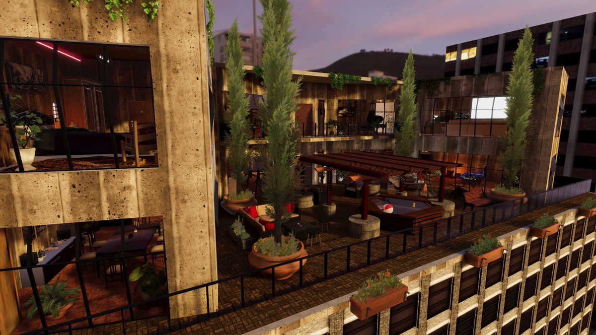 BrickBalloonCG's tweet photo. Relax and unwind at sunset from the penthouse patio apartment․ Enjoy calm sunset lighting‚ a large balcony with a hot tub and beautiful beach views․ Sunset Beach Apartment ｜ Balloon Resorts by BrickBalloon #VRChat #MadeWithVRChat #sunset
https://t.co/eyFfwSCm0o https://t.co/uOQGtu2rdn