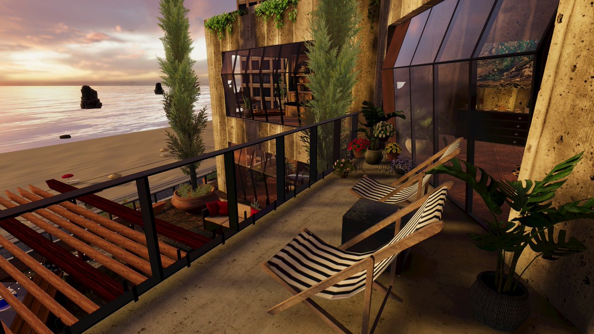 BrickBalloonCG's tweet photo. Relax and unwind at sunset from the penthouse patio apartment․ Enjoy calm sunset lighting‚ a large balcony with a hot tub and beautiful beach views․ Sunset Beach Apartment ｜ Balloon Resorts by BrickBalloon #VRChat #MadeWithVRChat #sunset
https://t.co/eyFfwSCm0o https://t.co/uOQGtu2rdn