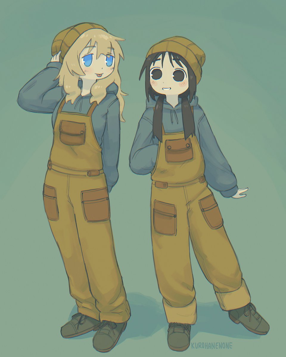 kurohanenone's tweet image. I saw a cute outfit online, and thought Chito would look really cute in it, but then also Yuu would, too
#GirlsLastTour #少女終末旅行