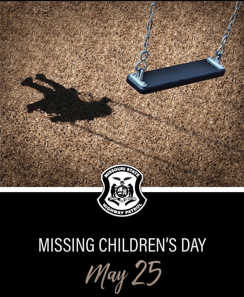 MSHPTrooperDDCC's tweet photo. #NationalMissingChildrensDay serves as a reminder to continue efforts to reunite missing children with their families and an occasion to honor those dedicated to this cause. #MoMissing #MissingInMissouri https://t.co/ADSvnEf0KY