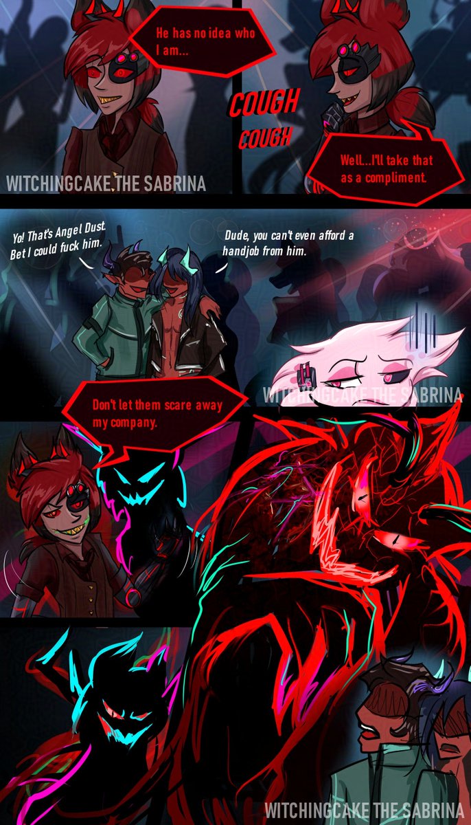 WitchingC's tweet image. GlitchHell Pg 9 - Friendly Shadow...
#radiodust #angeldust #alastor #glitchhell #comic #HazbinHotel