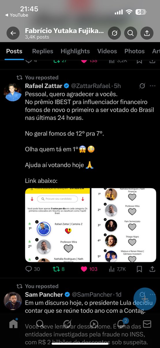 Desde hoje!

Vote em Rafael Zattar no iBest influenciador financeiro 👏🏻👏🏻👏🏻

app.premioibest.com/votacao/influe…