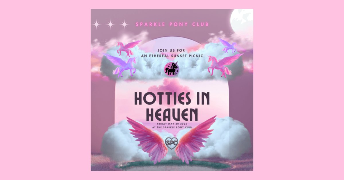Get ready to get your sparkle on?! ✨ Join us at BTC Vegas for the Sparkle Pony Club content house, featuring our exclusive 'Hotties in Heaven' penthouse party on May 30, 2025. Dress code is pink! #SparklePonyClub #BitcoinConference #HottiesInHeaven