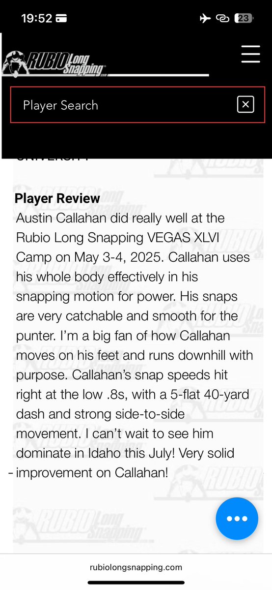 Austin Callahan 3⭐️ (@austin_cftbl) on Twitter photo Thank you to <a href="/TheChrisRubio/">Rubio Long Snapping®</a> and the whole squad for evaluating me! I look forward to seeing you all again soon. #ToeTheLine #RecruitMe #BeElite <a href="/RecruitBuckhorn/">Buckhorn Football Recruiting</a> <a href="/OttawaBravesFB/">Ottawa Braves Football</a> Thank you to <a href="/TheChrisRubio/">Rubio Long Snapping®</a> and the whole squad for evaluating me! I look forward to seeing you all again soon. #ToeTheLine #RecruitMe #BeElite <a href="/RecruitBuckhorn/">Buckhorn Football Recruiting</a> <a href="/OttawaBravesFB/">Ottawa Braves Football</a>