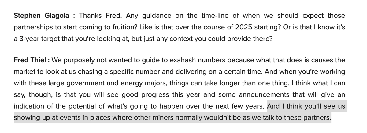 <a href="/SweetpeasInAPod/">Hope</a> <a href="/htxmau/">Defcon 2 𐤊</a> <a href="/MARAHoldings/">Moved to @MARA</a> <a href="/exxonmobil/">ExxonMobil</a> Fred said we will see $MARA in places where other $BTC miners are not and since then we have seen them at the "Saudi–U.S. Investment Forum" in Riyadh, the "Choose France Summit", creating the Pizza Block with Gemini and now in the booth next to $XOM at the Bitcoin Conference