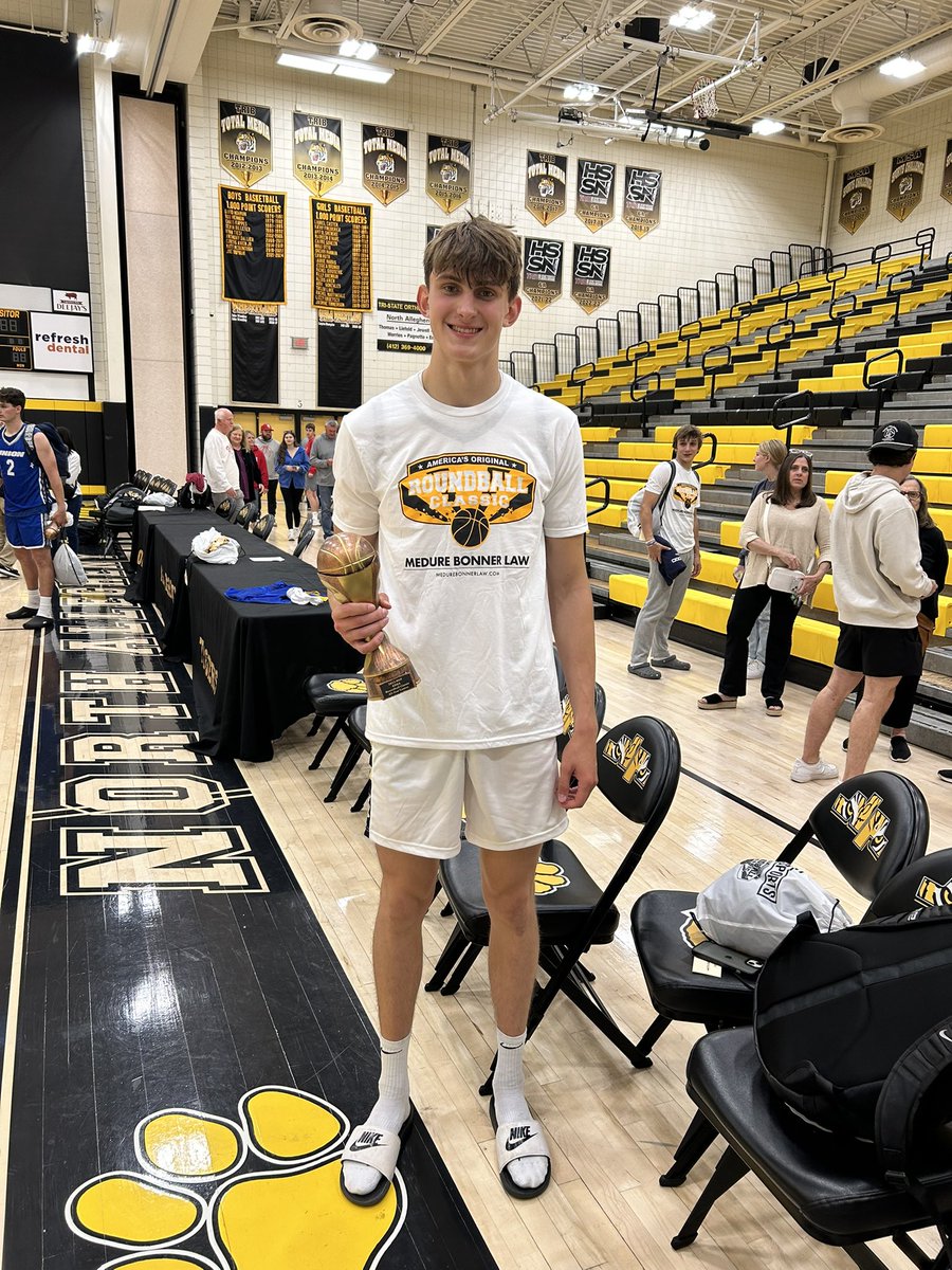 One last weekend for Aydan Cunningham in a McGuffey uniform. Track and field state championships Friday and Saturday. MVP of Roundball Classic 2A/3A tonight. Way to go out with a bang!