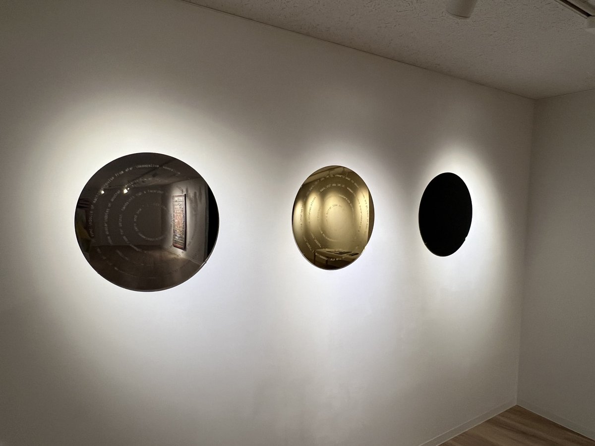 Camille Roux - Generative artist (@camillerouxart) on Twitter photo I made a little detour yesterday to see <a href="/sashastiles/">Sasha Stiles | AI alter ego Technelegy ✍️🤖</a>' work in #Tokyo, at the Mikke gallery, curated by <a href="/MetaMasako/">Masako Shiba🐕</a>. I made a little detour yesterday to see <a href="/sashastiles/">Sasha Stiles | AI alter ego Technelegy ✍️🤖</a>' work in #Tokyo, at the Mikke gallery, curated by <a href="/MetaMasako/">Masako Shiba🐕</a>.