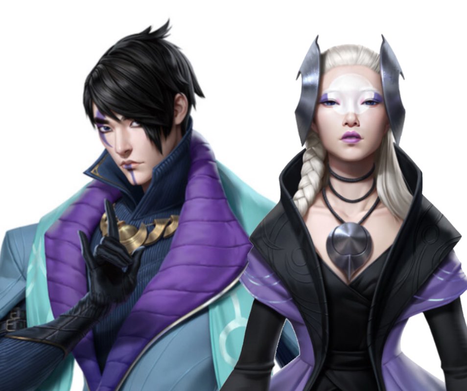 love when familial tropes use the distinct/opposite color palettes or features from one another