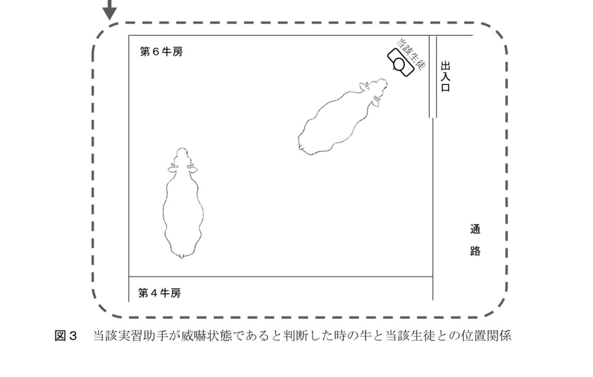 <a href="/livedoornews/">ライブドアニュース</a> 青森県の作成した事故の調査報告書によると、生徒が興奮した牛に牛舎の隅に追い詰められていたので、実習助手が咄嗟に牛と生徒の間に入り、引き離そうと牛をフォークで強く叩いたところ、気づいたら後ろで生徒が倒れていたそうです。

pref.aomori.lg.jp/soshiki/kyoiku…