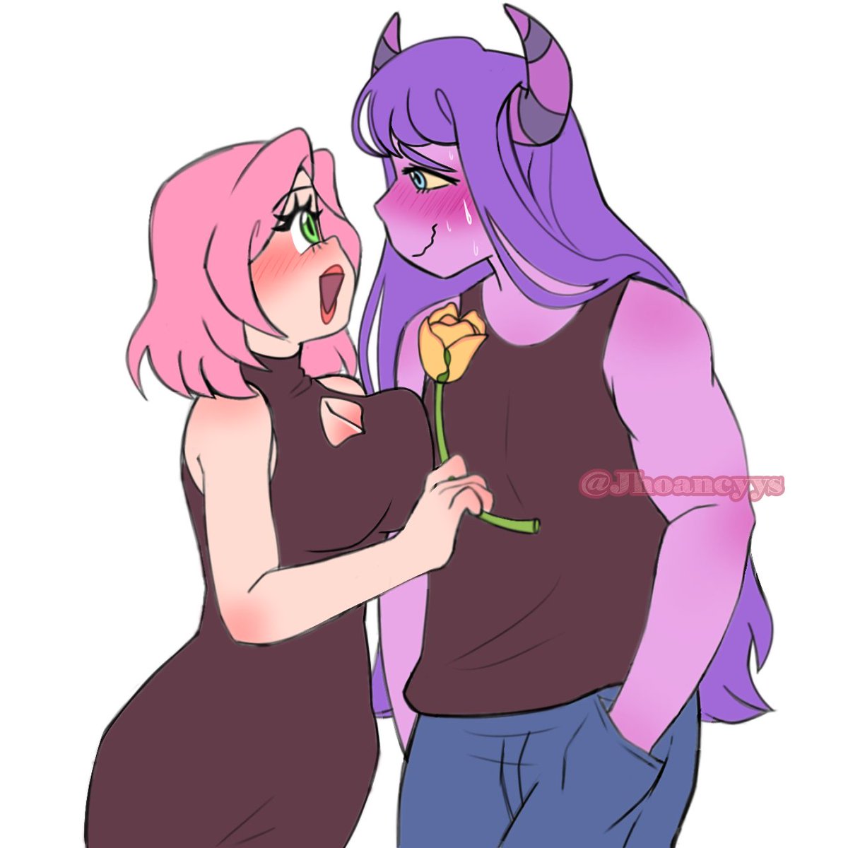 Jhoancys4's tweet photo. Color sketch commissions for @/kotori fukui! On facebook!

The pink-haired girl is a cyclops, which is why the eye perspective looks like that!
The characters are so cute! ❤ https://t.co/tyCXVJCO9s