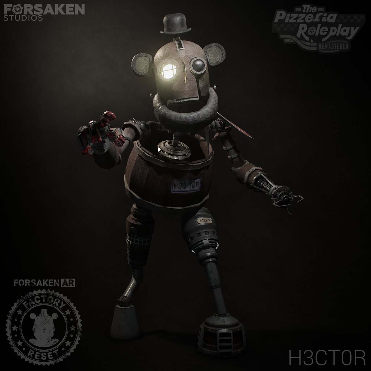 StudiosForsaken's tweet image. Forsaken AR is now in The Pizzeria Roleplay Remastered!
Check it out ahead of H3CT0R's release to Forsaken AR, coming very soon! #FNAF #TPRR