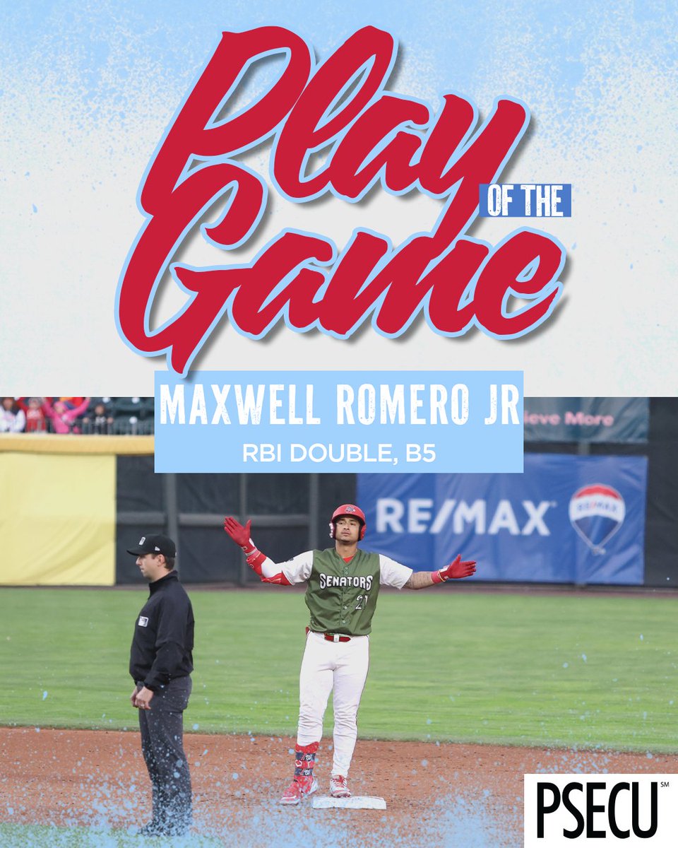Tonight's PSECU Play of the Game is Maxwell Romero Jr's RBI Double! ⭐

FINAL // Baysox 6 Senators 3