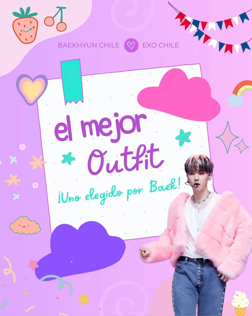 ¡EXO-L! Ya tenemos colores para este viaje de ensueño llamado Reverie. 💭🌈

👗 𝔻ℝ𝔼𝕊𝕊 ℂ𝕆𝔻𝔼 🩷💜

Les invitamos a vestirse de rosado y morado el día del concierto. Colores suaves, vibrantes y soñadores, como el corazón de #Baekhyun (y el nuestro). 🫶