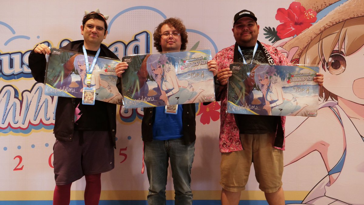BushiroadEvents's tweet image. 🌺 BSF 2025 🌺

Congratulations to the top teams of Weiß Schwarz at Long Beach, CA (USA)! 🎉

🏅 Dreamcatcher 
🥈 Los Conquistadores
🥉 We&apos;re Gonna Lose

#Bushiroad #BSF25