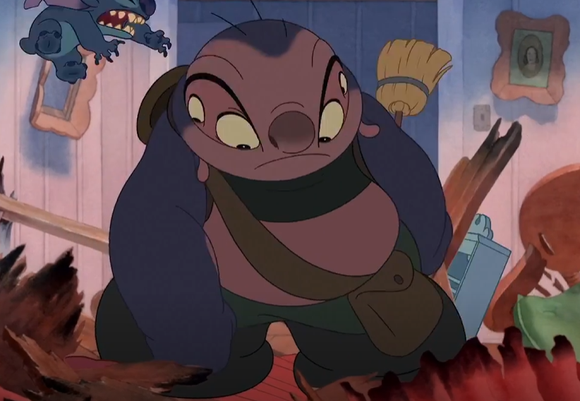 BelzebAnimation's tweet photo. Esto es lo que debió hacer el live action
incluso si querian volver a jumba el antagonista no hacerlo insufrible
en la original lilo incluso le da escobazos. y jumba solo la aparta un poco. no le hace nada

destruye la casa para capturar a stitch. no por odio a la humanidad. https://t.co/aKHFVt1B6I