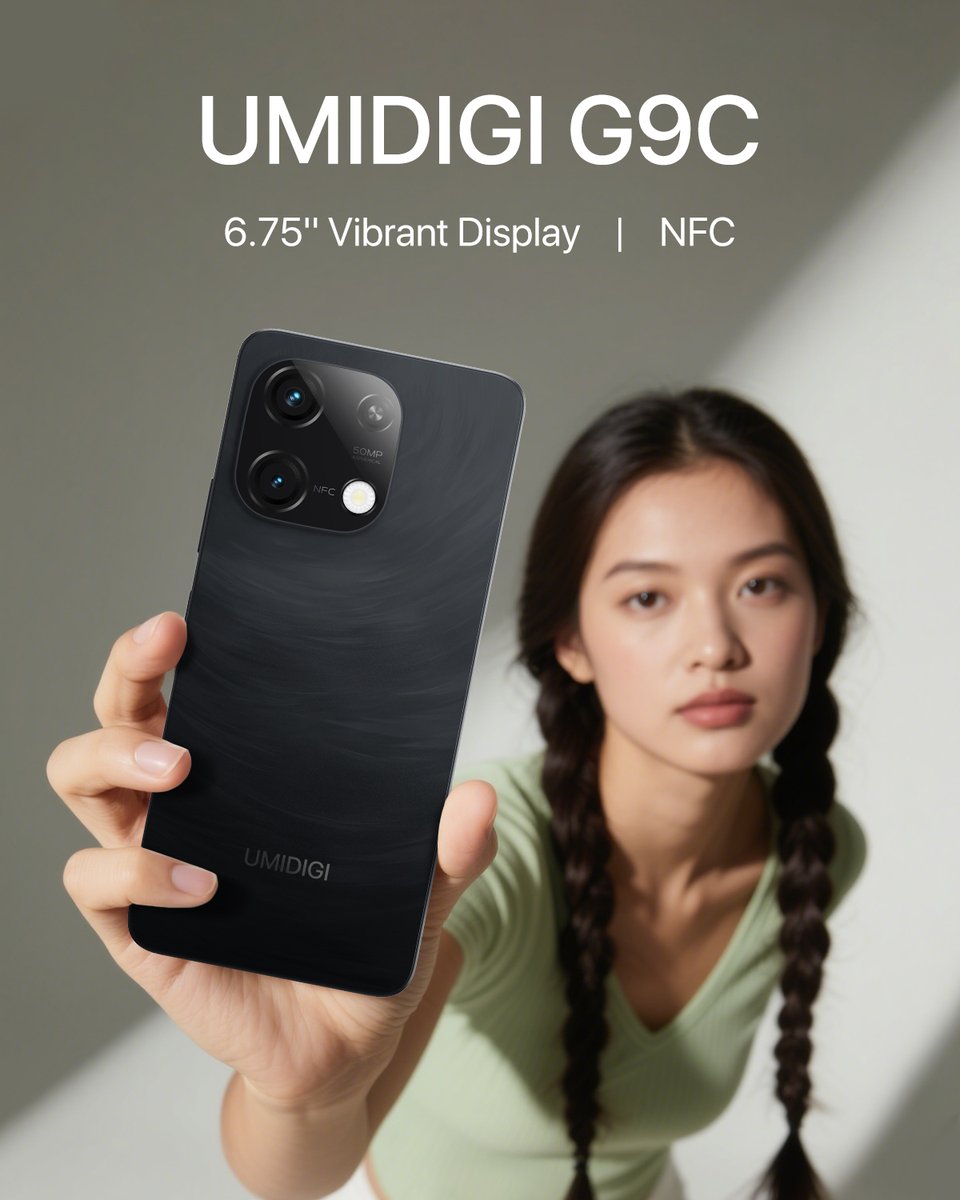 🎵📱 Start the morning with music videos on the 6.75-inch vibrant display. Use NFC to catch the train with no card needed. The #UmidigiG9C smartphone is ready when the day begins. 🚆💳
AliExpress 🛒bit.ly/BuyG9Series
Amazon 🛒amazon.com/umidigi