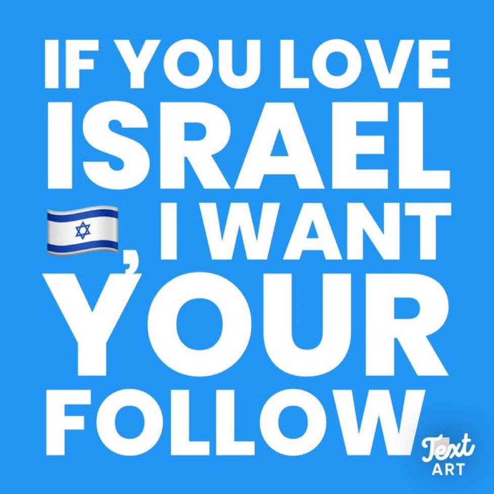 Don't Just Like The Post.
FOLLOW FOR FOLLOW 🇮🇱💙