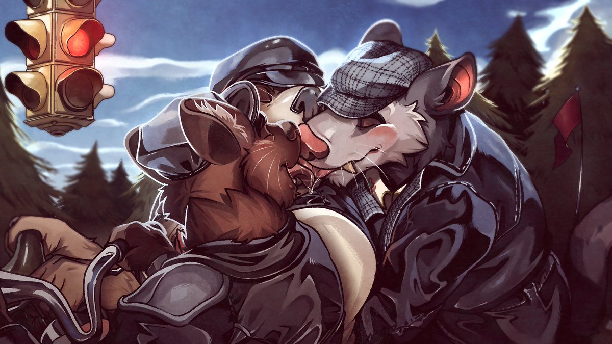 "G-Gosh... a three-way kiss?"
CG from the new build! Download it now! (link in bio)