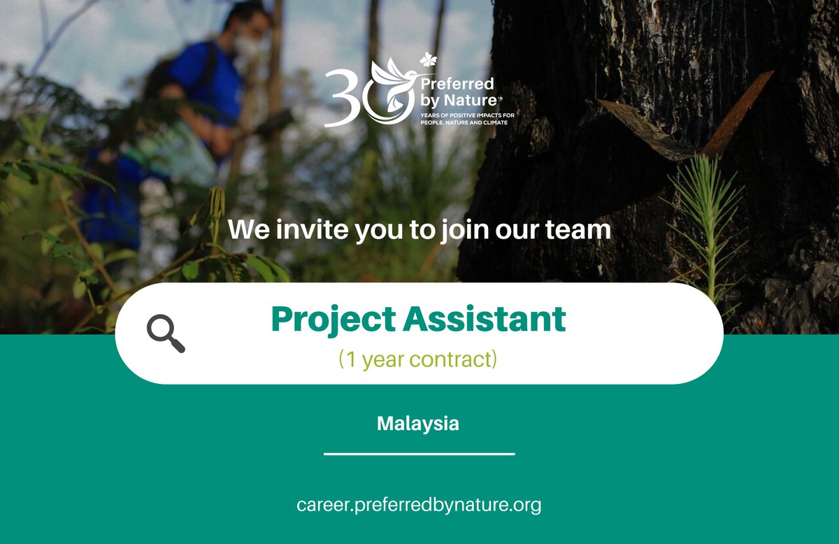 Want to grow your coordination skills and support global #sustainability projects? 🌱Join our team and help drive #responsible land use!

📍Based in #Malaysia, you’ll support project logistics, documentation &amp; stakeholder engagement. 🔗 Learn more: career.preferredbynature.org/jobs/5910872-p…