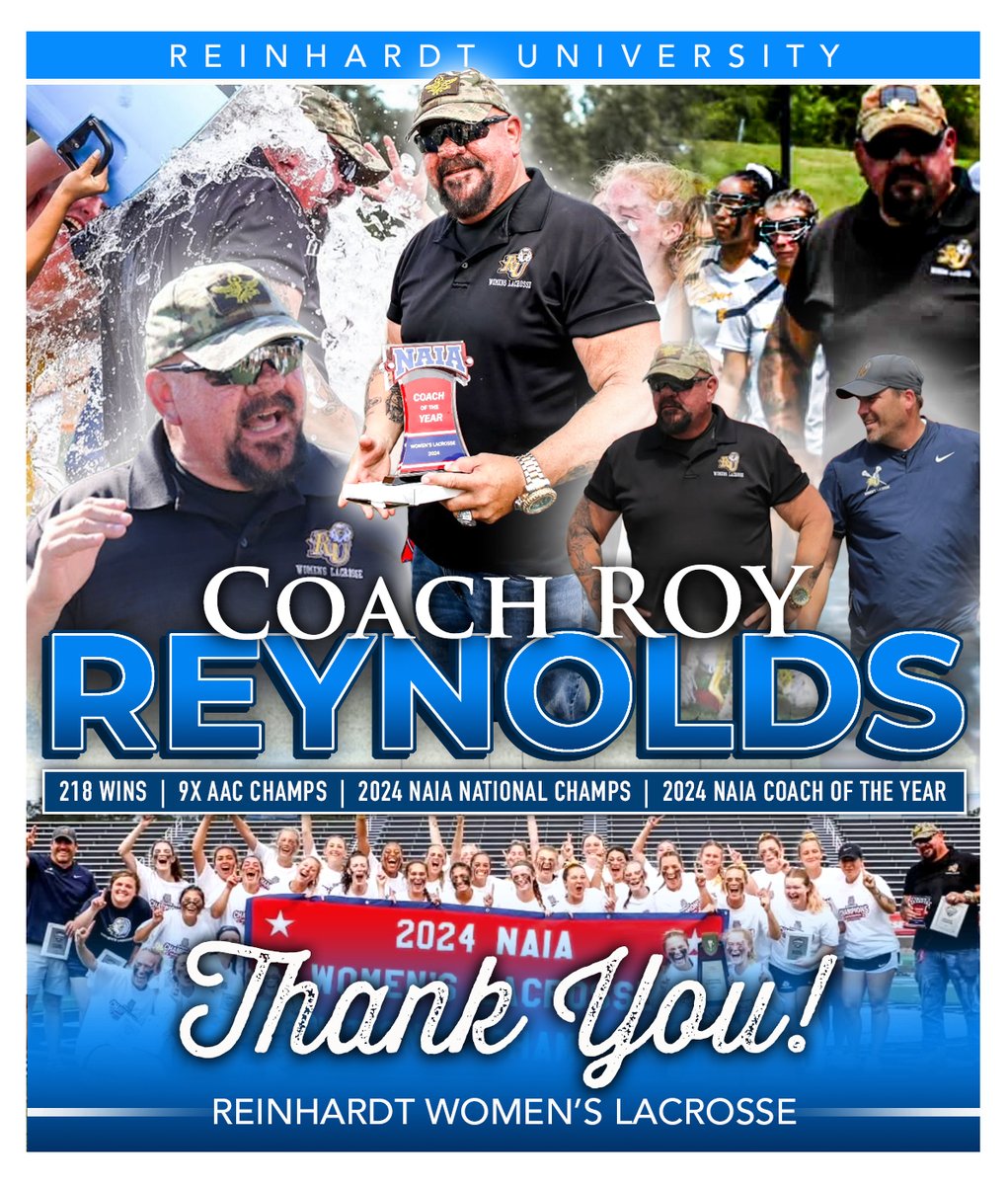 Reinhardt Athletics would like to thank Head Coach Roy Reynolds for his service to the student-athletes of Reinhardt University and its Women's Lacrosse program.

for the full story, please read here:
reinhardteagles.com/sports/wlax/20…