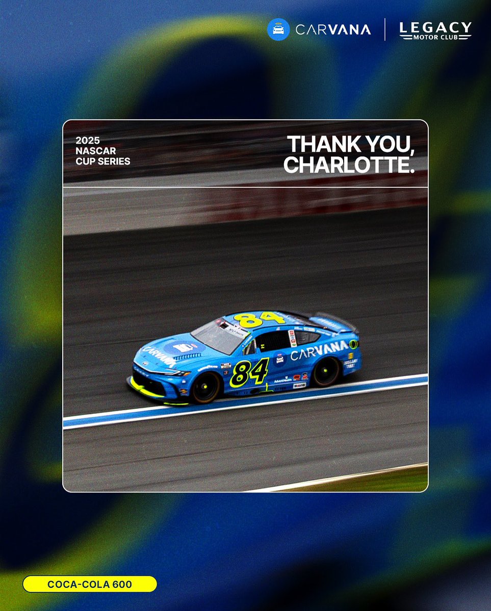 Thank you Charlotte for letting us be a part of this weekend of remembrance. 💙

#NASCAR #jimmiejohnson #coke600 #cocacola600