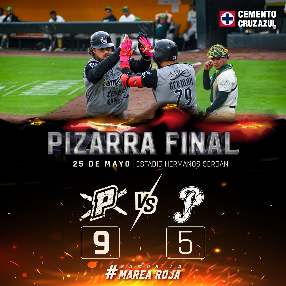 ¡GANAAAAAAMOS LA SERIE EN PUEBLA! 🏴‍☠️👊🏼💣

UNIDOS como tripulacion, NO TENEMOS LÍMITES.

#SomosLaMareaRoja