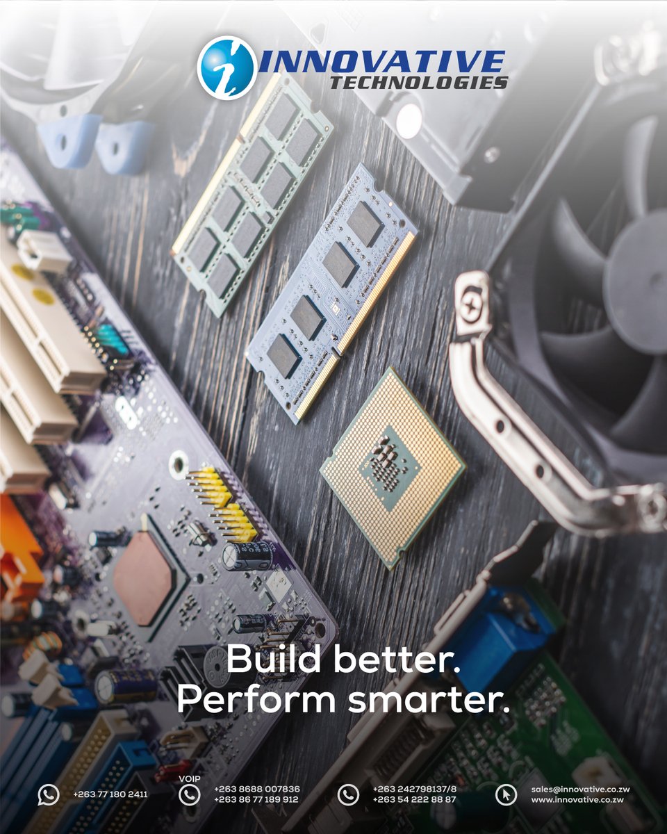 innovtechzim's tweet photo. At Innovative Technologies, we supply top-tier computer hardware built for performance, speed, and reliability. Whether you're upgrading your setup or starting from scratch—we’ve got the parts to power your progress.

#InnovativeTechnologies #HardwareSolutions #BuildWithPower https://t.co/OjqfbpvKnu