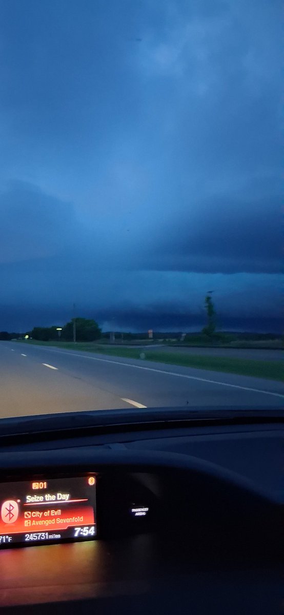 Stroms rolling into colbert county on hwy 72 about 7:50pm. Power is out now and the lighting is still pretty bad. <a href="/spann/">James Spann</a>