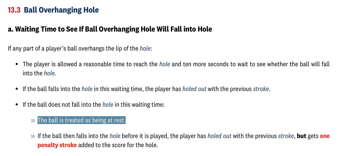 RulesGeeks's tweet photo. @Stocks12 @NUCLRGOLF Look up Rule 13.3. https://t.co/2AuH7Hk4s9