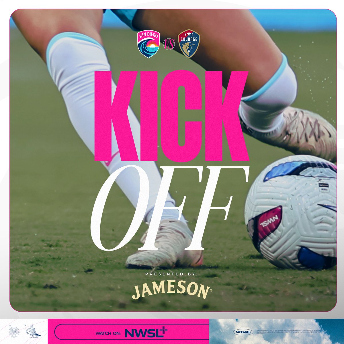 GAME TIME GO WAVE 🌊   

1' | SD 0-0 NC | <a href="/jamesonwhiskey/">Jameson Whiskey</a>

📺 <a href="/CBSSportsNet/">CBS Sports Network</a>