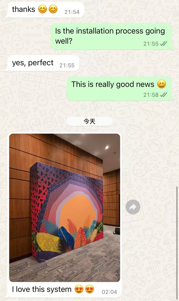 FannieTianyu's tweet image. Easy setup display system. Thanks for sharing. #ModularSystem #Tianyu