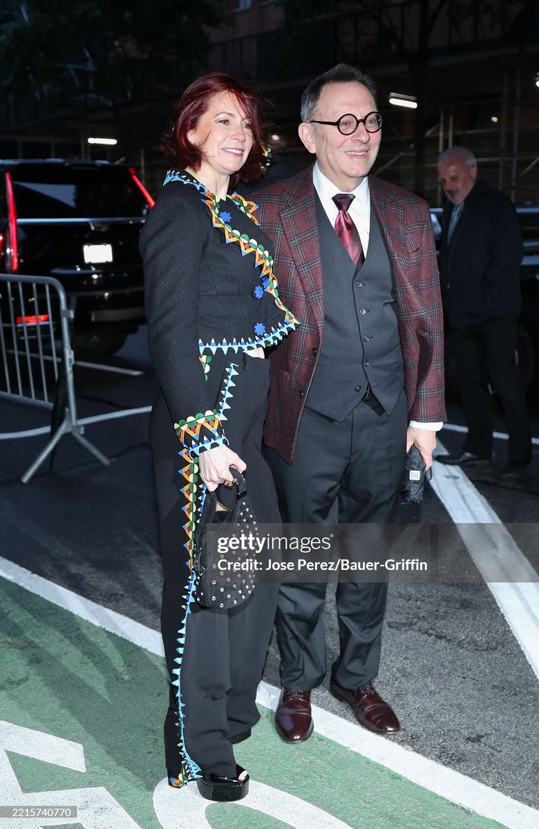 NEW YORK, NY - MAY 21: Michael Emerson and Carrie Preston is seen attending Max Original's "And Just Like That" Season 3 Photo Call at Crane Club on May 21, 2025 in New York City. (Photo by Jose Perez/Bauer-Griffin/GC Images)