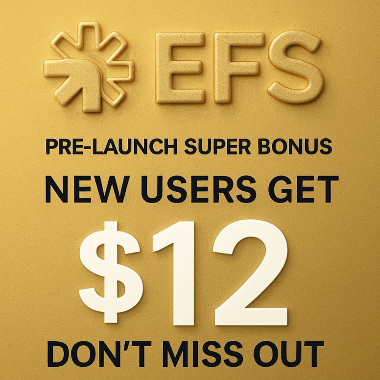 EFSANEGlobal's tweet photo. EFS pre-launch limited time benefits
New users will receive $12 when they register
Completely free, join now and get it now!
👉https://t.co/6JWv69mW4j https://t.co/wQWqUVATwn