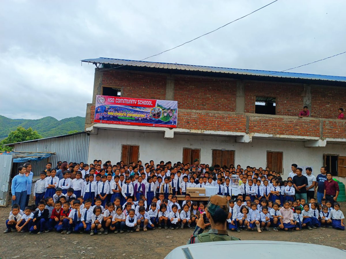 DynastyDoungel's tweet photo. Thank you, Lt. General Abhijit S Pendharkar, GOC 3 Corps, and all ranks, for your kind gesture towards KSO Community School. Your initiative will leave indelible imprints on Kuki-Zo community students' fraternity. @Spearcorps @official_dgar @PMOIndia @HMOIndia @easterncomd @ANI https://t.co/XdUUk6QWOV