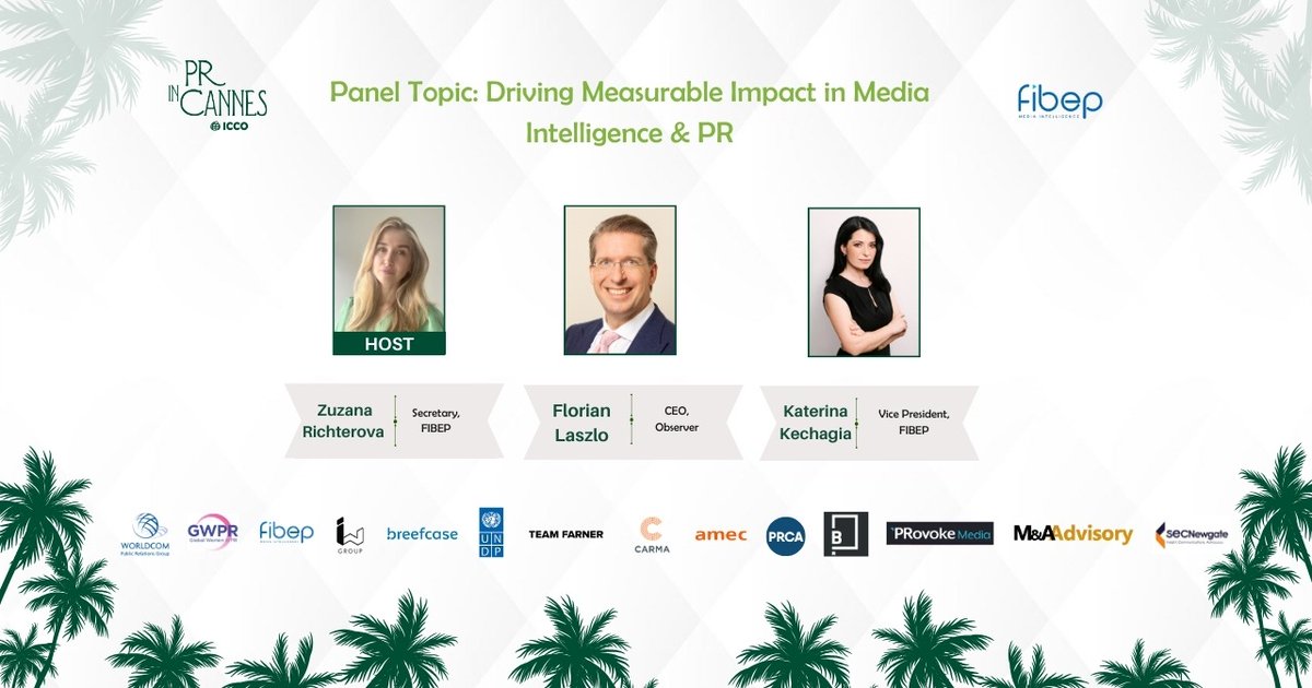 ICCOpr (@iccopr) on Twitter photo 🎬 PR in Cannes: Driving Impact with Media Intelligence
<a href="/_FIBEP/">FIBEP #MediaIntelligence #MediaInsights</a> is shaping ethical, AI-powered comms through our global collaboration.
🔹 Moderator: Zuzana Richterova
🌟 Panelists: Florian Laszlo, Katerina Kechagia
#PRinCannes #FIBEP #AIinPR #MediaIntelligence #ICCO 🎬 PR in Cannes: Driving Impact with Media Intelligence
<a href="/_FIBEP/">FIBEP #MediaIntelligence #MediaInsights</a> is shaping ethical, AI-powered comms through our global collaboration.
🔹 Moderator: Zuzana Richterova
🌟 Panelists: Florian Laszlo, Katerina Kechagia
#PRinCannes #FIBEP #AIinPR #MediaIntelligence #ICCO